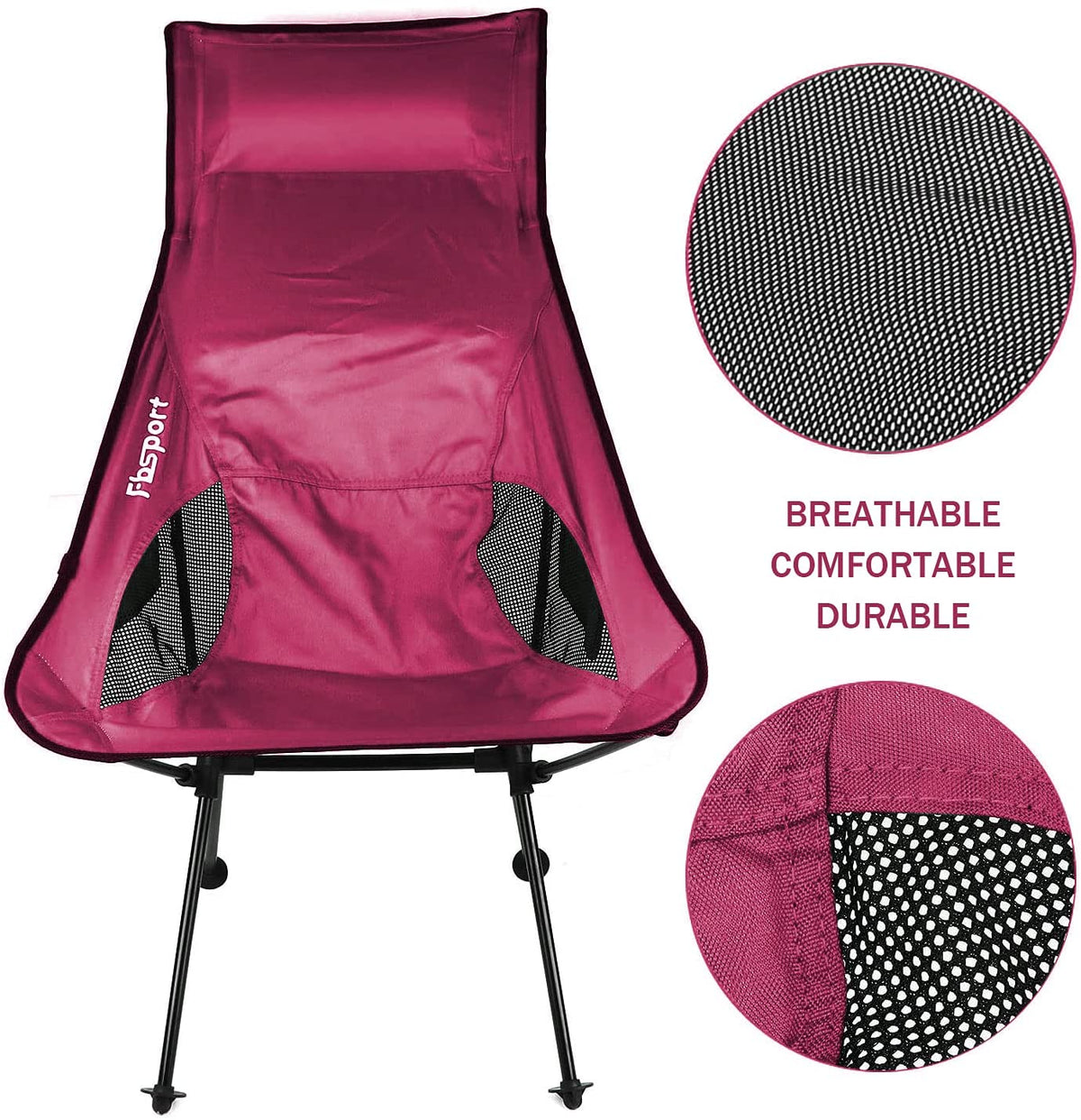 2 Pack Portable Camping Chairs with Carry Bag Q57336
