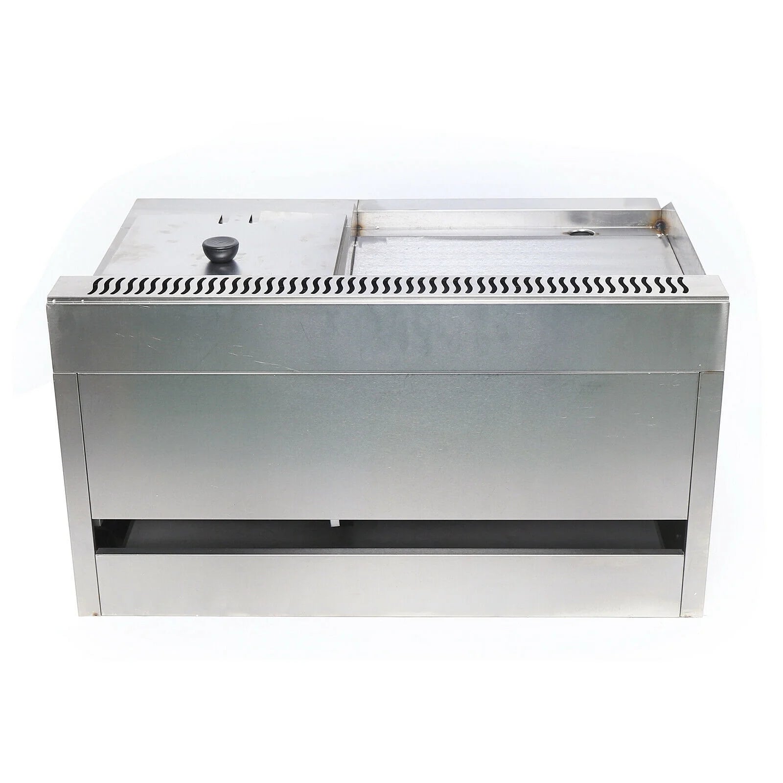 Commercial Countertop 2-Burner Gas Griddle Flat Hotplate with Deep Fryer Combo F900