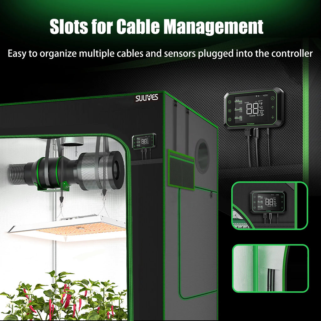 24"x24"x48" Water-Resistant Hydroponic Grow Tent with Observation Window V408315