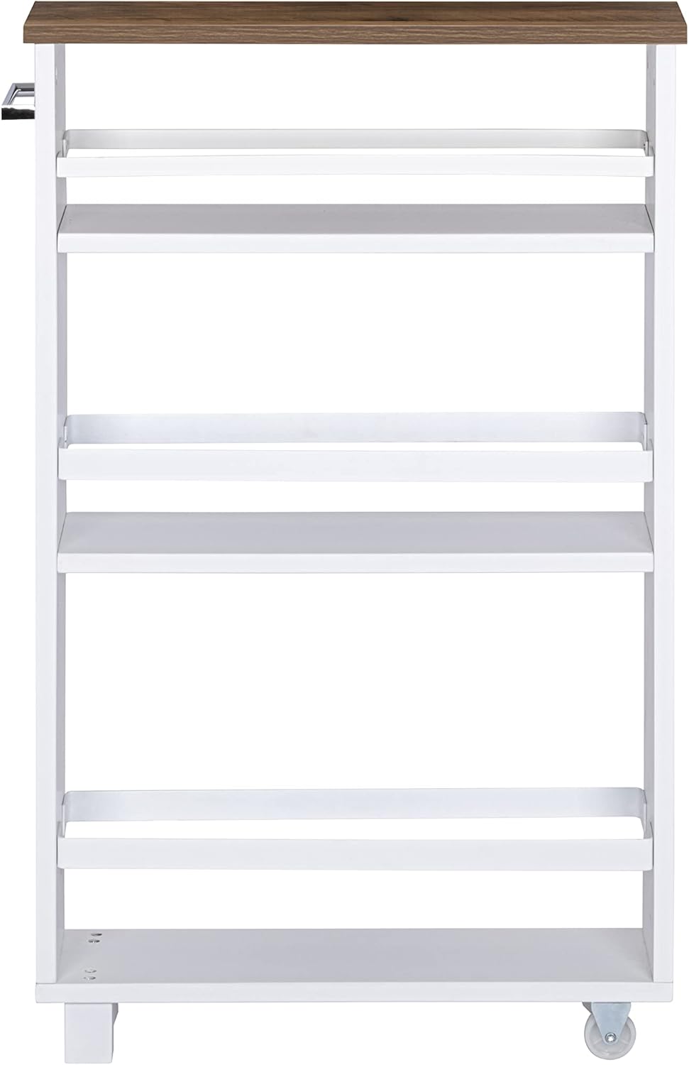 White 4 Tiers Slim Rolling Storage Cart R44269