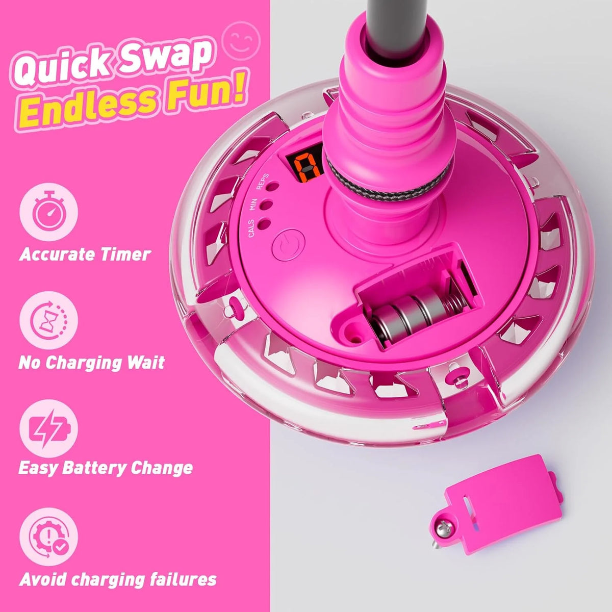 Foldable Ankle Skip Ball Toy with LED Counter and Flashing Lights Y4986