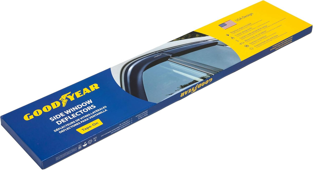 4 Pieces Tape-on Side Window Deflectors for Ford Fiesta Sedan H41801