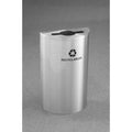 Satin Aluminum 14 Gallon Mixed Recycle Bin P525