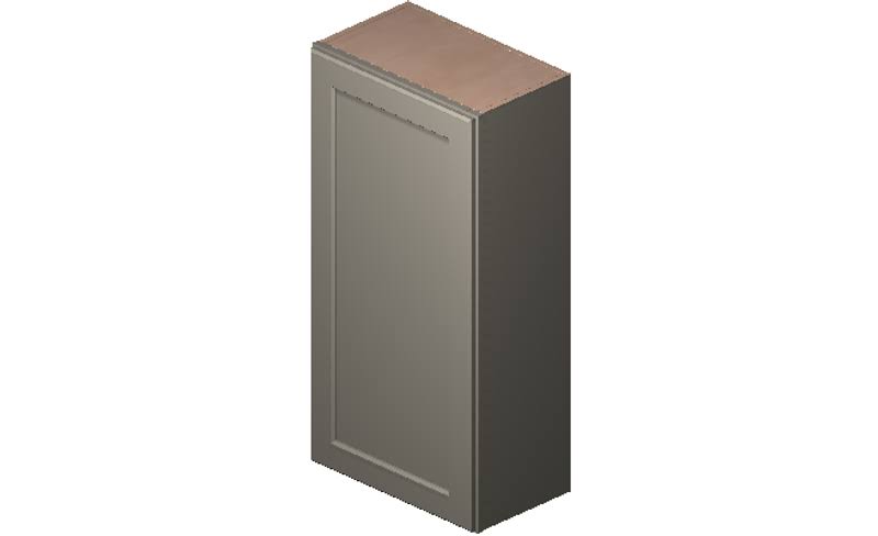 1 Door 3 Shelves Wall Cabinet High-Density Fiberboard L88114