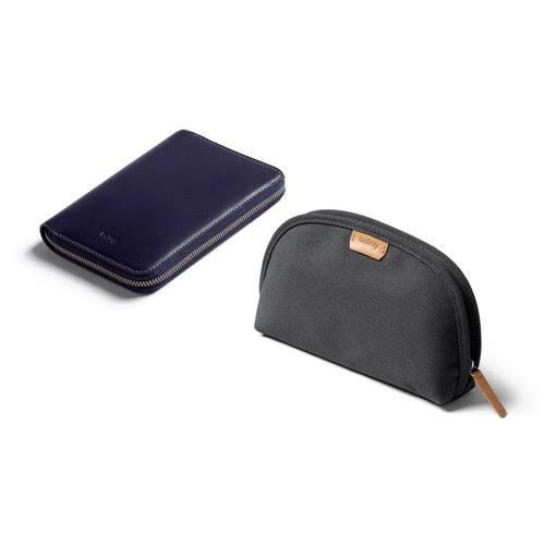 Leather Travel Folio Passport Holder & Travel Pouch O26024