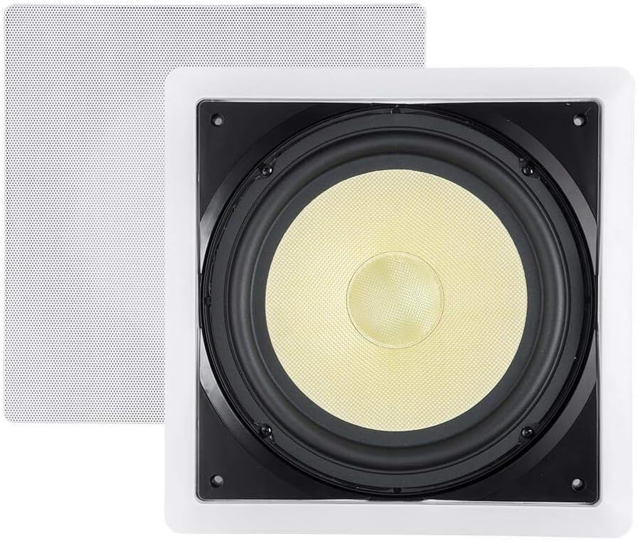 3-Way Fiber In-Wall Speakers 8 Inch Pair With Removable And Paintable Grille R35682