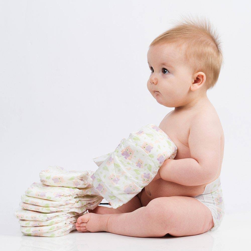 Happy Little Camper Ultra-Absorbent Hypoallergenic Natural Disposable Baby Diapers R32733