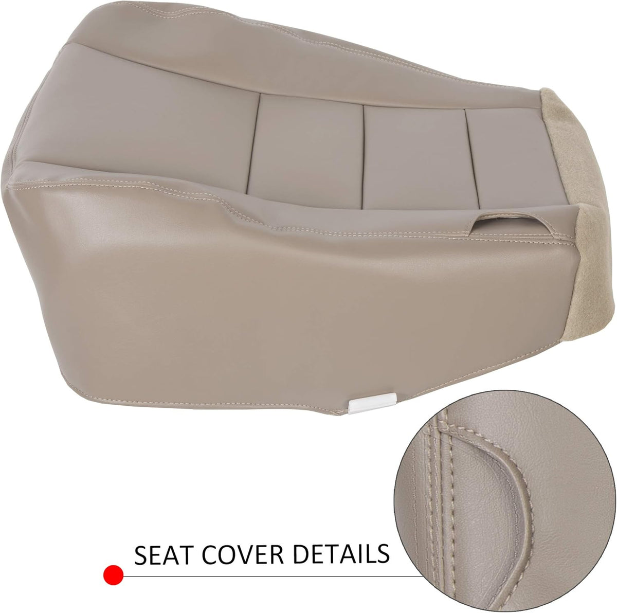 Tan Leather Bottom Seat Cover Pack of 2 I1253
