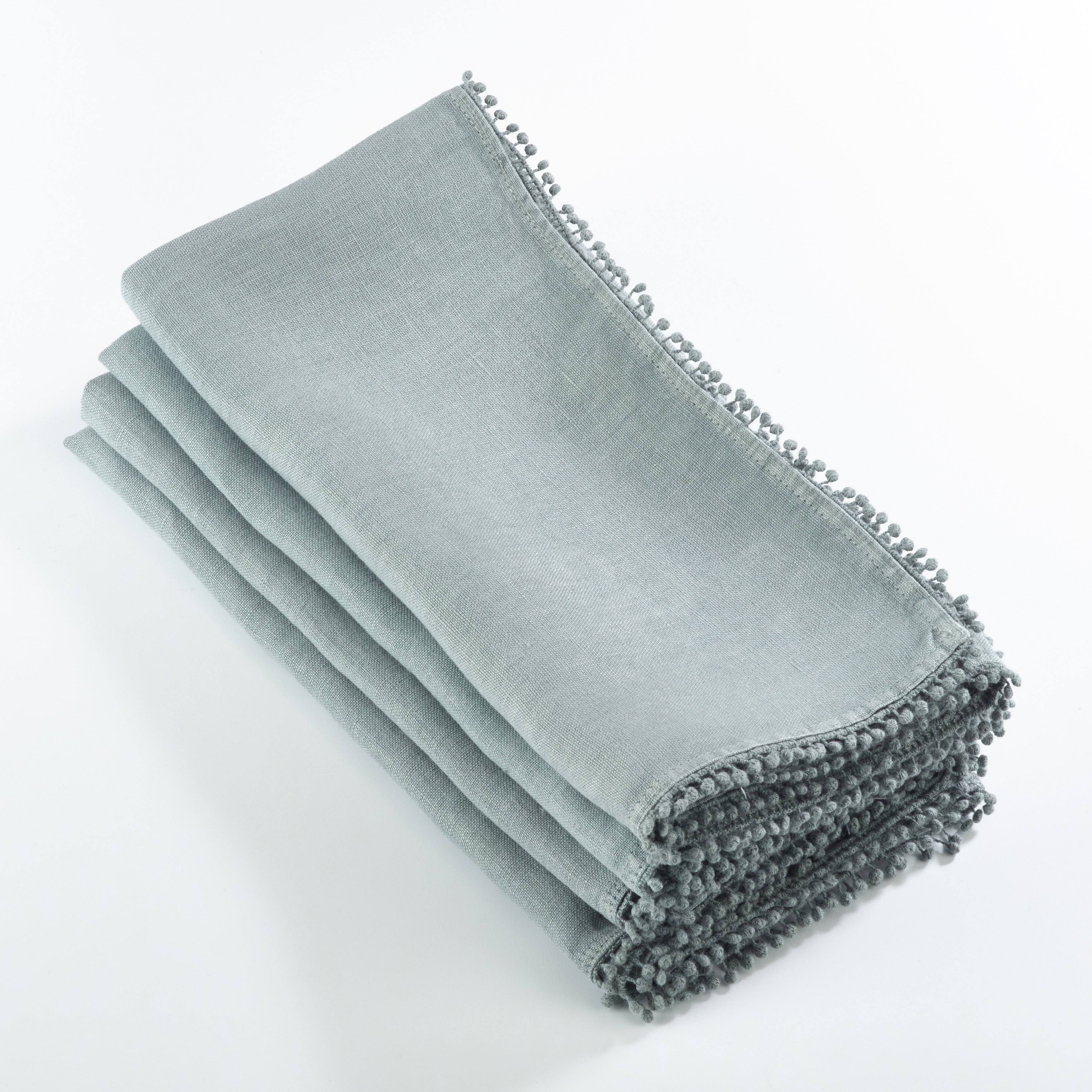 Pink 100% Linen Table Napkins Set of 4 J295