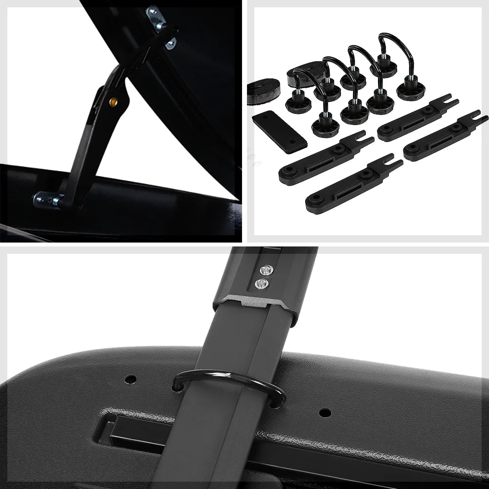 SUV Cargo Top Box Carrier Rooftop Storage Luggage with Lock with Cross Bar (55"L X 34.5"W X 14"H) N74085