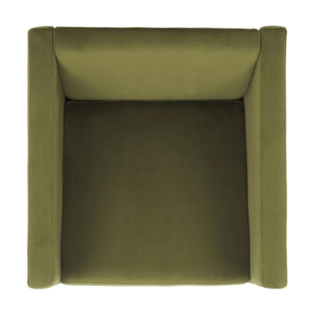 Olive Green Velvet Accent Chairs T715382