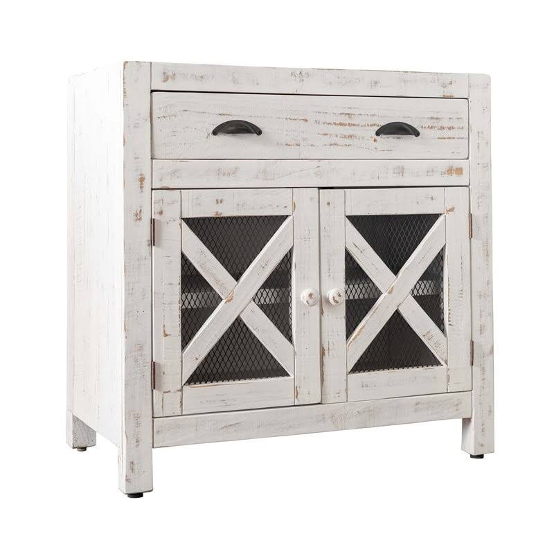White 2-Door Accent Chest N715