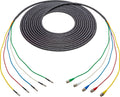 12G-SDI-4K UHD 5-Channel BNC Male to HDBNC Male Snake Cable Black - 10 ft. V35512